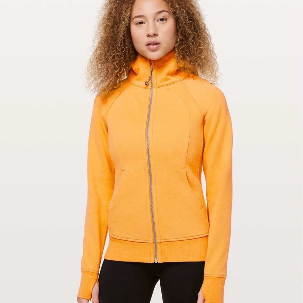 Rare color Lululemon Scuba Hoodie *Light Cotton Fleece Heathered Honey Lemon